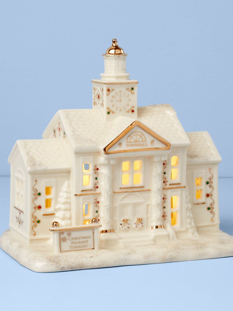 Mistletoe Park Town Hall Lit Figurine