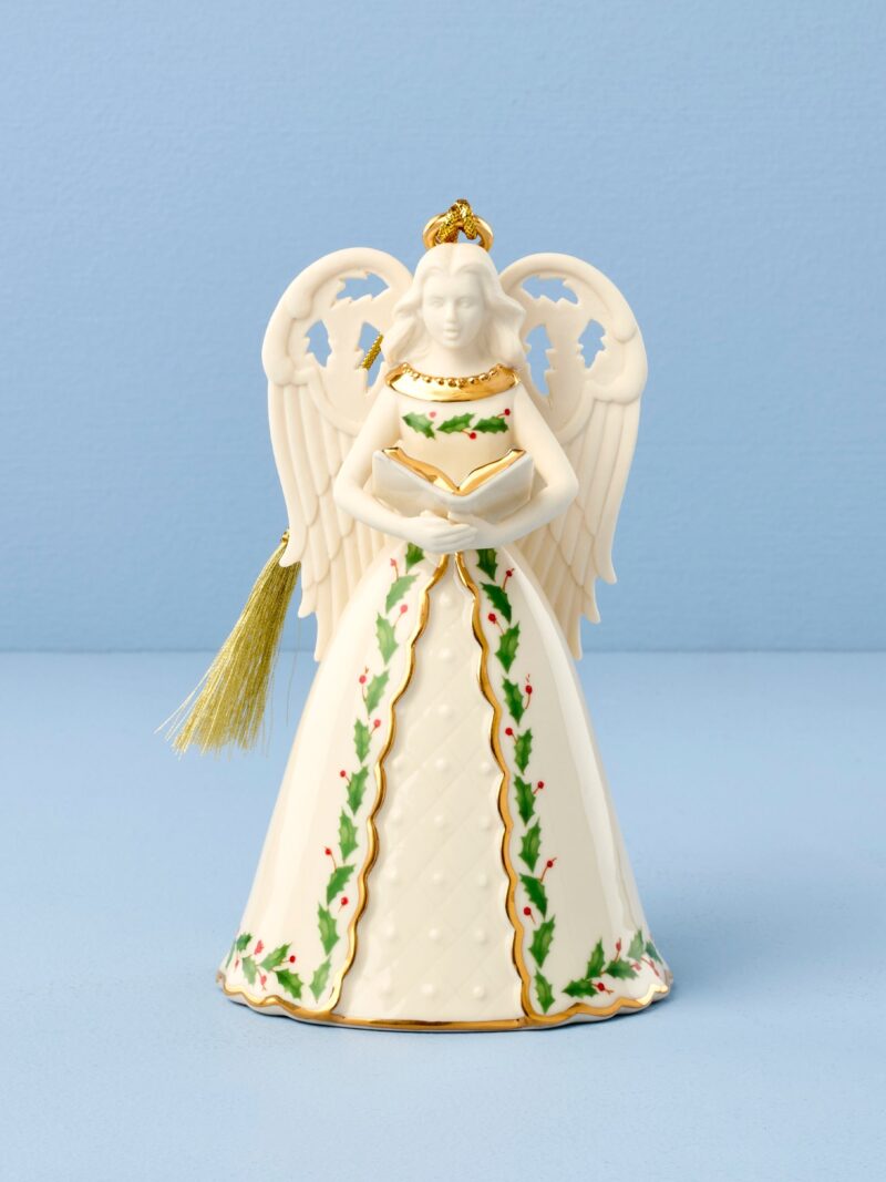 Holiday Angel Bell With Hymns Ornament